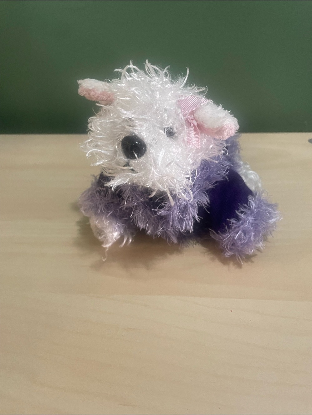 Ganz Webkinz Lil Kinz white poodle w/ glam girl coat - no code